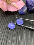 Matching Pair Tanzanite Cabochon 8x10 mm Calibrated Size Code #T24 Weight 8.5 carats -Good Quality Natural Tanzanite Cabs