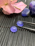 Matching Pair Tanzanite Cabochon 8x10 mm Calibrated Size Code #T26 Weight 8 carats -AAA Quality Natural Tanzanite Cabs