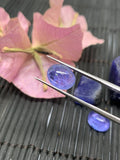 Matching Pair Tanzanite Cabochon 8x10 mm Calibrated Size Code #T28 Weight 7.5 carats -Good Quality Natural Tanzanite Cabs