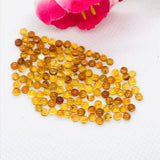 Citrine 3MM AAA Quality Round Cabochons , yellow color cabs, Natural dark Yellow Citrine Cabs , Pack of 30 pcs