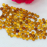 Citrine 3MM AAA Quality Round Cabochons , yellow color cabs, Natural dark Yellow Citrine Cabs , Pack of 30 pcs