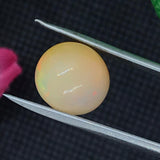 Ethiopian Opal 12MM  Cabochon  Code E#22- Weight 5.5 cts  AAA Quality  Ethiopian Opal Round Cabs , Pack of 1 PC Video Available