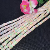 Ethiopian Opal Roundel Beads 4-6MM size, 16 Inch Strand, AA Quality,- Ethiopian opal Roundel , code #1