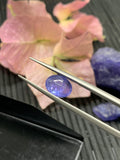 Matching Pair 7x9mm Tanzanite Cabochon Oval Calibrated Size Code #T117 -4A Quality Natural Tanzanite Cabs