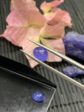 Matching Pair 7x9mm Tanzanite Cabochon Oval Calibrated Size Code #T117 -4A Quality Natural Tanzanite Cabs