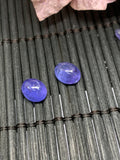 Matching Pair 7x9mm Tanzanite Cabochon Oval Calibrated Size Code #T117 -4A Quality Natural Tanzanite Cabs