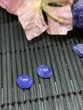 Matching Pair 7x9mm Tanzanite Cabochon Oval Calibrated Size Code #T117 -4A Quality Natural Tanzanite Cabs