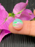 Ethiopian Opal Cabochon Size 12 mm Code #ET12 - Weight 4.5 cts  AAAA Quality Big Size Rare Pc - Natural Ethiopian Opal Cabs- Video Available