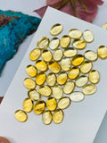 8 Pcs Citrine Cabochon 6x8 mm size Code #C15  AA Quality Citrine Oval Cabochons - Natural Citrine Cabs- Pack of 8 Piece