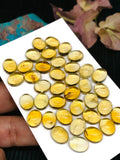 5 Pcs Citrine Cabochon 8x10 mm size  AA Quality Code #C1 Citrine Oval Cabochons - Natural Citrine Cabs- (Pack of 5 Pieces)