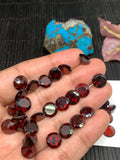 Garnet Round Faceted 9 mm size - Code #G13 -Garnet Cut Stone -Natural Garnet Loose Stone - AAA Quality Stones- Pack of 1 Piece