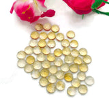 Citrine 9MM AA Quality Round Cabochons , yellow color cabs, Natural Citrine Cabs , Pack of 6 pcs