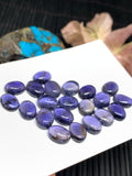 6 Pcs Iolite Oval Cabochon 7x9 mm size Code #i14 Blue Color- A Quality  Natural Iolite Cabs  (Pack of 6 Pieces )