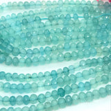 Chalcedony 8MM Faceted Roundel ,Aqua Chalcedony  Beads, AAA Quality beads . Length 14 Inch ,