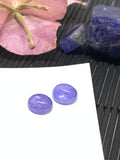 Matching Pair Tanzanite Cabochon 8x10 mm Calibrated Size Code #T22 Weight 8 carats -Good Quality Natural Tanzanite Cabs