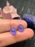 Matching Pair Tanzanite Cabochon 8x10 mm Calibrated Size Code #T22 Weight 8 carats -Good Quality Natural Tanzanite Cabs