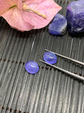 Matching Pair Tanzanite Cabochon 8x10 mm Calibrated Size Code #T26 Weight 8 carats -AAA Quality Natural Tanzanite Cabs