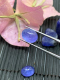 Matching Pair Tanzanite Cabochon 8x10 mm Calibrated Size Code #T27 Weight 8 carats -Good Quality Natural Tanzanite Cabs