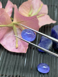 Matching Pair Tanzanite Cabochon 8x10 mm Calibrated Size Code #T27 Weight 8 carats -Good Quality Natural Tanzanite Cabs