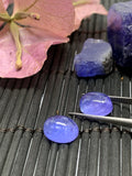 Matching Pair Tanzanite Cabochon 8x10 mm Calibrated Size Code #T27 Weight 8 carats -Good Quality Natural Tanzanite Cabs