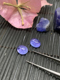 Matching Pair Tanzanite Cabochon 8x10 mm Calibrated Size Code #T28 Weight 7.5 carats -Good Quality Natural Tanzanite Cabs