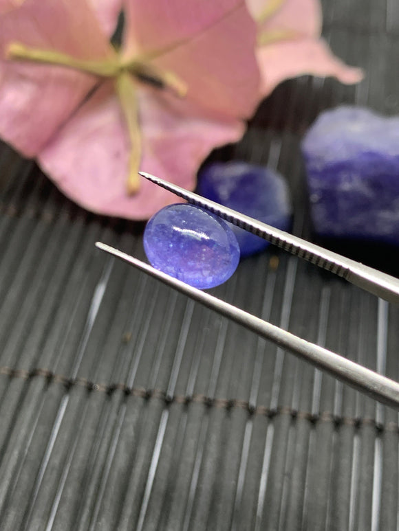 Tanzanite Cabochon 7X9 mm Calibrated Size Code #T47 Weight 2.5 carat -AAA Quality Natural Tanzanite Cabs