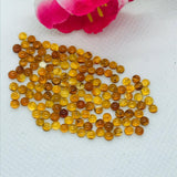 Citrine 3MM AAA Quality Round Cabochons , yellow color cabs, Natural dark Yellow Citrine Cabs , Pack of 30 pcs