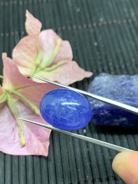 Tanzanite Cabochon Oval 13x18 mm Calibrated Size Code #T86 Weight 20 carat -Good Quality Natural Tanzanite Cabs