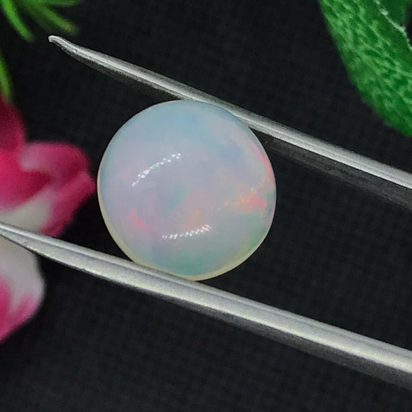 Ethiopian Opal 12MM  Cabochon  Code E#23- Weight 5 cts  AAA Quality  Ethiopian Opal Round Cabs , Pack of 1 PC