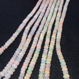 Ethiopian Opal Roundel Beads 4-6MM size, 16 Inch Strand, AA Quality,- Ethiopian opal Roundel , code #1