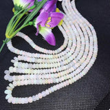 Ethiopian Opal Roundel Beads 4-6MM size, 16 Inch Strand, AA Quality,- Ethiopian opal Roundel , code #8 , Video Available.