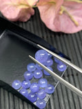 Pack of 2 pcs 6mm Tanzanite Cabochon Round Calibrated Size Code #T192 -AAA Quality Natural Tanzanite Cabs- Tanzanite loose stone