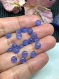 Pack of 2 pcs 6mm Tanzanite Cabochon Round Calibrated Size Code #T192 -AAA Quality Natural Tanzanite Cabs- Tanzanite loose stone