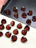 Garnet Heart Faceted 7x7 mm size Code #G25 Pack of 4 Pcs  Garnet Cut Stone- Natural Garnet Loose Stone - AAA Quality Stones