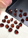 Garnet Heart Faceted 7x7 mm size Code #G28 Pack of 4 Pcs  Garnet Cut Stone- Natural Garnet Loose Stone - AAA Quality Stones