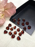 Garnet Heart Faceted 7x7 mm size Code #G25 Pack of 4 Pcs  Garnet Cut Stone- Natural Garnet Loose Stone - AAA Quality Stones