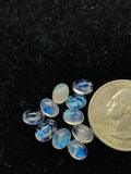 Moonstone 5X7 MM Oval Cabs , Pack of 10 Pcs. AAA quality cabochon. loose gemstone. Loose cabochon