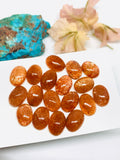 Sunstone Cabochon 10X14 mm - Sunstone Oval Cabochon Natural Sunstone Cabs AAA Quality cabs ( Pack of 2 pc )