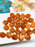 Sunstone Cabochon 9x11 mm - Sunstone Oval Cabochon Natural Sunstone Cabs AAA Quality cabs ( Pack of 4 pc )