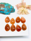 Sunstone Cabochon 13x18 mm Code #SN6 Sunstone Pear Cabochon Natural Sunstone Cabs AAA Quality cabs ( Pack of 8 pc )