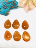 Sunstone Cabochon 13x18 mm Code #SN7 Sunstone Pear Cabochon Natural Sunstone Cabs AAA Quality cabs ( Pack of 6 pc )