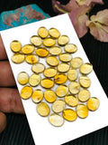 5 Pcs Citrine Cabochon 8x10 mm size  AA Quality Code #C1 Citrine Oval Cabochons - Natural Citrine Cabs- (Pack of 5 Pieces)