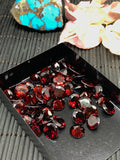 Garnet Round Faceted 9 mm size - Code #G13 -Garnet Cut Stone -Natural Garnet Loose Stone - AAA Quality Stones- Pack of 1 Piece