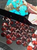 Garnet Round Faceted 9 mm size - Code #G13 -Garnet Cut Stone -Natural Garnet Loose Stone - AAA Quality Stones- Pack of 1 Piece