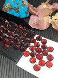 Garnet Round Faceted 9 mm size - Code #G13 -Garnet Cut Stone -Natural Garnet Loose Stone - AAA Quality Stones- Pack of 1 Piece