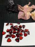 Garnet Faceted Trillion 9x9 mm size - Code #G14 -Garnet Cut Stone -Natural Garnet Loose Stone - AAA Quality Stones- Pack of 1 Piece