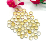 Citrine 9MM AA Quality Round Cabochons , yellow color cabs, Natural Citrine Cabs , Pack of 6 pcs