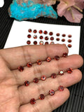 Pack of 10 Pcs Mozambique Garnet Round Faceted 5 mm size - Code #G18 -Garnet Cut Stone -Natural Garnet Loose Stone - AAA Quality Stones