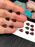 Garnet Pear Faceted 7x9 mm size Cut Stone  - Code #G25  -Natural Garnet Loose Stone - AAA Quality Stones