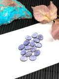 8 Pcs Iolite Oval Cabochon 6x8mm size Code #i5 Light Violet Color- AA Quality  Natural Iolite Cabs -Iolite Loose Stones  (Pack of 8 Pieces )